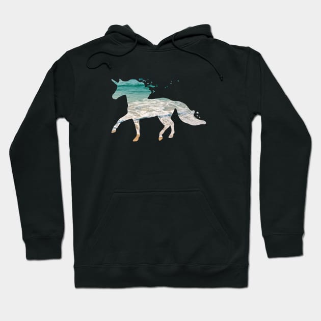 Water Horse Spirit Unicorn Sea Ocean Nokk Hoodie by yellowpomelo